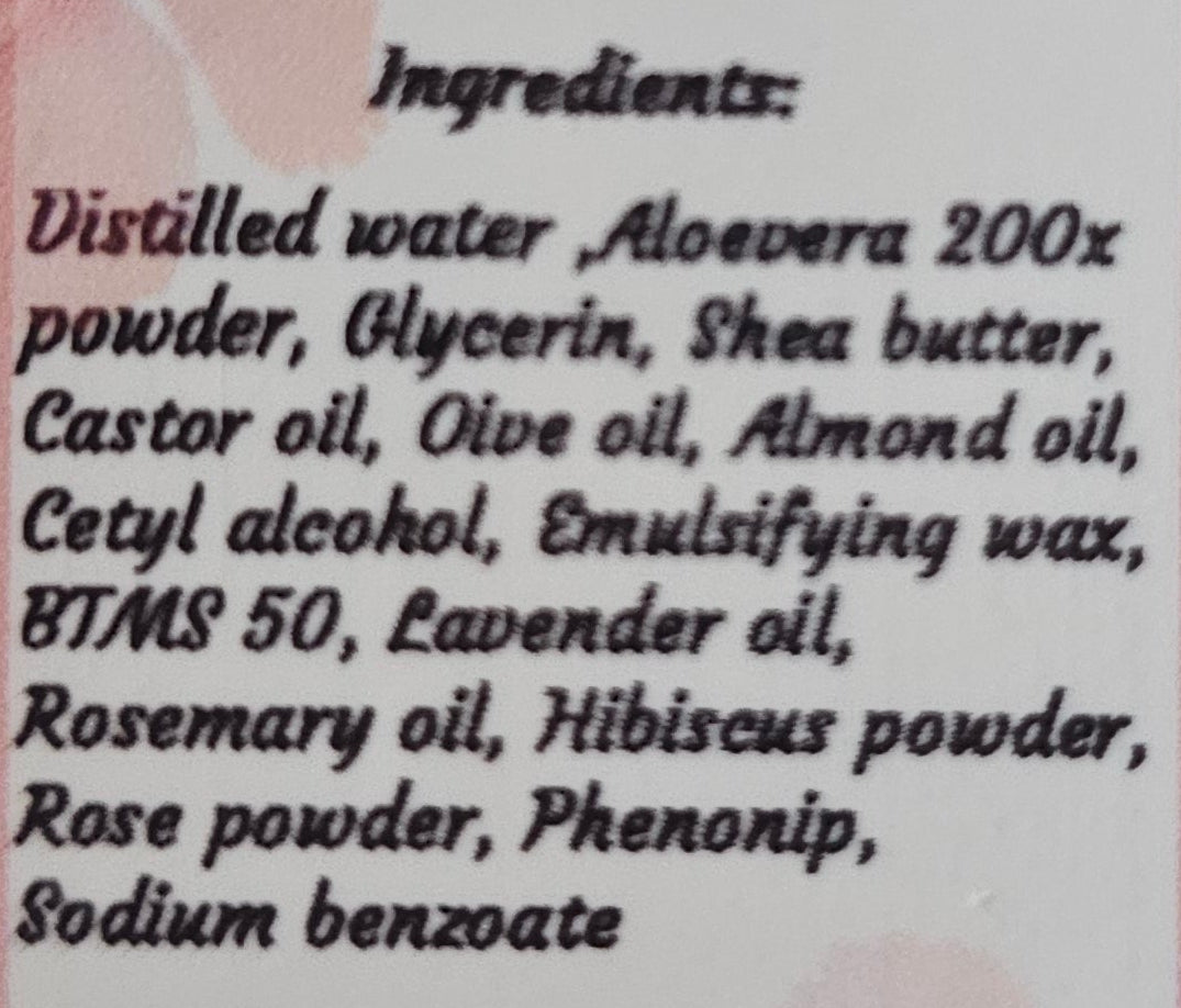 Hibiscus and Rose hair mask