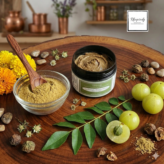 Amla and Bhringraj hair mask
